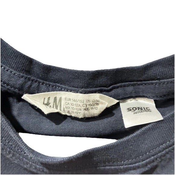 Sonic the Hedgehog Boys Navy Blue T-Shirt Sonic Tails L Graphic Print - Picture 6 of 7